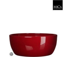 Mica Decorations- Schaal Rond TUSCA H9.5D22.5 D.- Rood