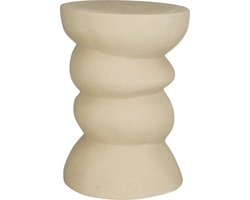 Mica Decorations Screw Bijzettafel - L29 x B29 x H41 cm - Keramiek - Beige