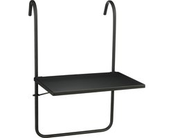 Mica Decorations Seatle Balkontafel - H57,5 x Ø38 cm - Metaal - Zwart