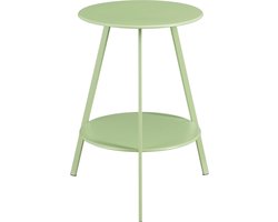 Mica Decorations Seatle Bijzettafel voor Buiten - H58 x Ø46 cm - Metaal - Mintgroen