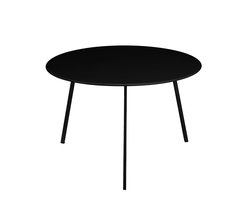 Mica Decorations Seatle Bijzettafel voor Buiten - Salontafel Rond - Plantentafel en Koffietafel - H38 x Ø58 cm - Metaal - Zwart