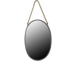 Mica Decorations spiegel zwart maat in cm: 38 x 57,5 - Zwart