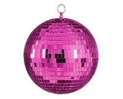 Mica Decorations Spiegelbal/Discobal fuchsia D20cm