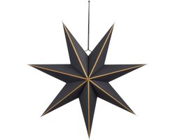 Mica Decorations Ster Hangend Kerstdecoratie - H18 x Ø60 cm - Papier - Zwart
