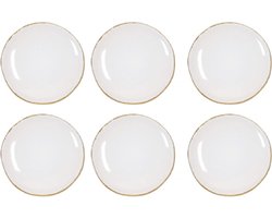Mica Decorations Tabo Bord 26.5 cm - Wit - 6 stuks