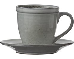 Mica Decorations - Tabo kop en schotel grijs - l7,5xb4,5xh7,5cm