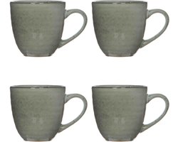 Mica Decorations - Tabo Mok grijs - h9xd9cm - 4 stuks
