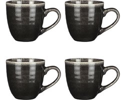 Mica Decorations Tabo Mok Zwart - maat in cm: 9 x 9 – 4 stuks