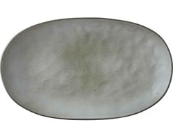 Mica Decorations Tabo Ovaal Bord - L36 x B22 x H5 cm - Grijs