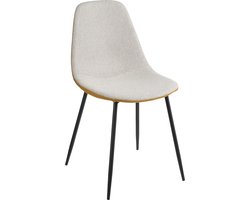 Mica Decorations Tallos Eetkamerstoel - Gerecycled Polyester - Beige, Oker