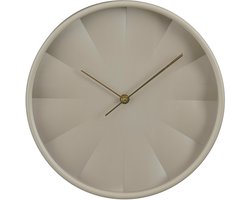 Mica Decorations Tikki Bo Wandklok 30 cm - Analoge Tijdsaanduiding met Inclusieve Batterij - Ronde Klok van Polystyreen - Decoratie voor Woonkamer Slaapkamer Keuken of Kantoor - Grijs