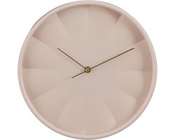 Mica Decorations Tikki Bo Wandklok 30 cm - Wandklok Roze met Blanco Urenaanduiding - Analoge Klok op Batterij Inclusief AA Batterij - voor Binnen - Kunststof