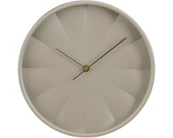 Mica Decorations Tikki Wandklok - D30 cm - beige - kunststof - modern - muurklok