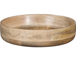 Mica Decorations Tomar Schaal - H6 x Ø26 cm - 100% FSC Mangohout - Lichtbruin