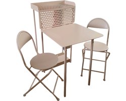 Mica Decorations Torre Balkonset - Set van 3 - Metaal ,l.bruin-inklapbare