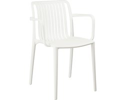 Mica Decorations Tuinstoel Paloma - 53x53x77.5 cm - Polypropyleen - Wit