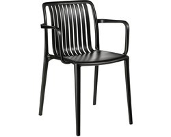 Mica Decorations Tuinstoel Paloma - 53x53x77.5 cm - Polypropyleen - Zwart