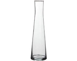 Mica Decorations Uitlopende transparante vaas Ixia - 30 x 4,5 cm - Home Deco vazen - Woonaccessoires