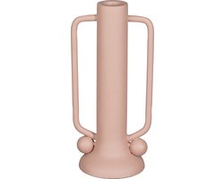 Mica Decorations Ula Kandelaar - L10 x B8 x H21 cm - Metaal - Roze