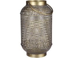 Mica Decorations Velia Ronde Lantaarn - H45,5 x Ø27 cm - Ijzer - Goud