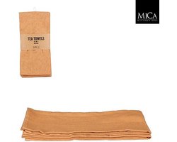 Mica Decorations Villia Theedoek 70 x 50 cm - Bruin - 2 stuks