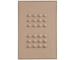 Mica Decorations Wanddecoratie - Wandpaneel Abstracte Kunst 60 x 40 x 3 cm - Woondecoratie voor Woonkamer of Slaapkamer - Donkerbruin