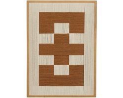 Mica Decorations Wanddecoratie - Wandpaneel Abstracte Kunst 70 x 50 x 2,5 cm - Woondecoratie voor Woonkamer of Slaapkamer - Bruin