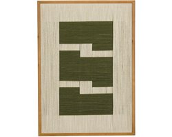 Mica Decorations Wanddecoratie - Wandpaneel Abstracte Kunst 70 x 50 x 2,5 cm - Woondecoratie voor Woonkamer of Slaapkamer - Groen