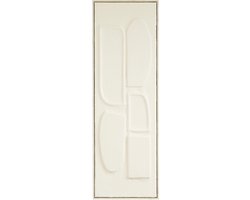 Mica Decorations Wanddecoratie - Wandpaneel Abstracte Kunst 90 x 30 x 3 cm - Woondecoratie voor Woonkamer of Slaapkamer - Off-white