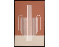 Mica Decorations Wanddecoratie - Wandpaneel Abstracte Kunst 90 x 60 x 3 cm - Woondecoratie voor Woonkamer of Slaapkamer - Donkerbruin