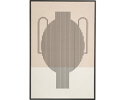 Mica Decorations Wanddecoratie - Wandpaneel Abstracte Kunst 90 x 60 x 3 cm - Woondecoratie voor Woonkamer of Slaapkamer - Zwart