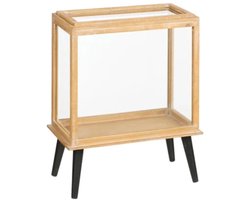 Mica Decorations wandkast/vitrine bruin 51 x 28 x 59 cm