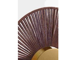 Mica Decorations Wandlamp Helge - 26x12x39 cm - Jute - Bruin