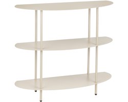 Mica Decorations Wandrek – Opbergrek en Metalen Wandrek voor Decoratie Woonkamer – Geschikt voor Planten en Accessoires – Stevig Rek van IJzer – 90 x 28 x 81 cm – Off-white