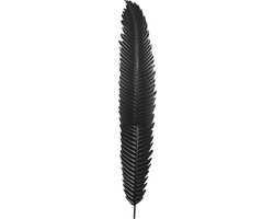 Mica Decorations Yuto Veer Wanddecoratie - 28 x 162 cm - Ijzer - Zwart