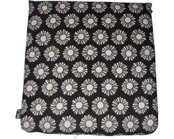 Mica Kumara Bistro Kussen Zwart 40x40x5 cm – Tuinkussen Stoel – Outdoor Zitkussen voor Bistroset