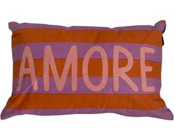 Mica - Kussen - Gestreept - Oranje - Amore - 55x35 cm