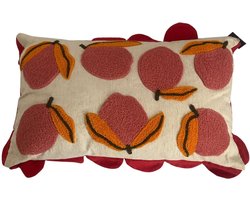 Mica - Kussen - Perzik - Off White - 65x45 cm