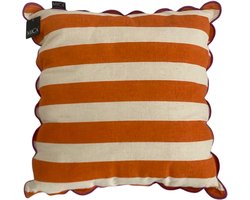 Mica - Kussen - Strepen - Oranje - 45x45 cm