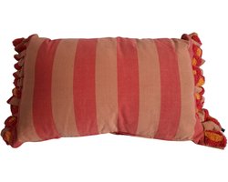 Mica - Kussen - Strepen - Rood - 65x35x10 cm