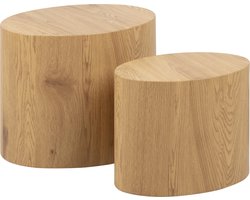 Mica salontafel 2 stk. eiken.