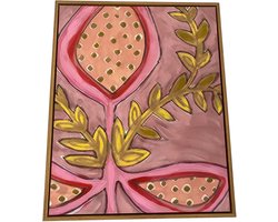 Mica Schilderij Granada Bloem Multi 40x50 cm – Kleurrijke Wanddecoratie – Modern Bloemen Schilderij