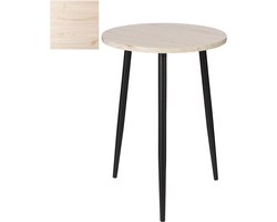 Mica-Side table, Fedor- metaal frame- light brown/black, Ø39.5 xH54 cm