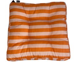 Mica Tuin Matraskussen Kim Oranje 47x47x7 cm – Zitkussen Tuinstoel – Comfortabel Outdoor Stoelkussen