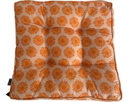 Mica Tuin Matraskussen Kumara Oranje 47x47x7 cm – Zitkussen Tuinstoel – Comfortabel Outdoor Stoelkussen