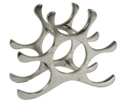 Michael Noll - Wijnrek - Flessenrek - 6 flessen - Zilver