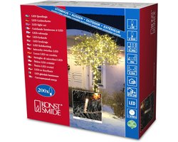 Micro LED lichtsnoer - Decoratieve verlichting - Buiten decoreren - 200 warm witte diodes - 10 meter kabel - Transparant