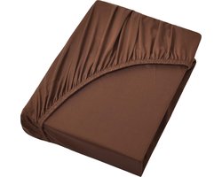 Microvezel boxspring bed- en waterbed hoeslaken 200 x 220 cm - 40 cm basishoogte - 200 x 220 cm hoeslaken - 100% polyester, chocoladebruin