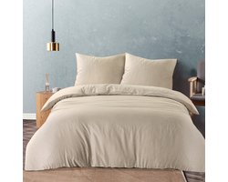 Microvezel dekbedovertrek Panter beige - tweepersoons - 200x220 + 2st 60x70 cm