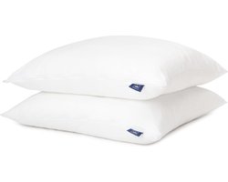 Microvezel kussenset 2 kussens - wasbare kussens - zachte Seersucker kussenset - verstelbaar kussenpaar - extra hoofdkussen vulling - wit 50 x 70 cm - comfortabel en duurzaam hoofdkussen